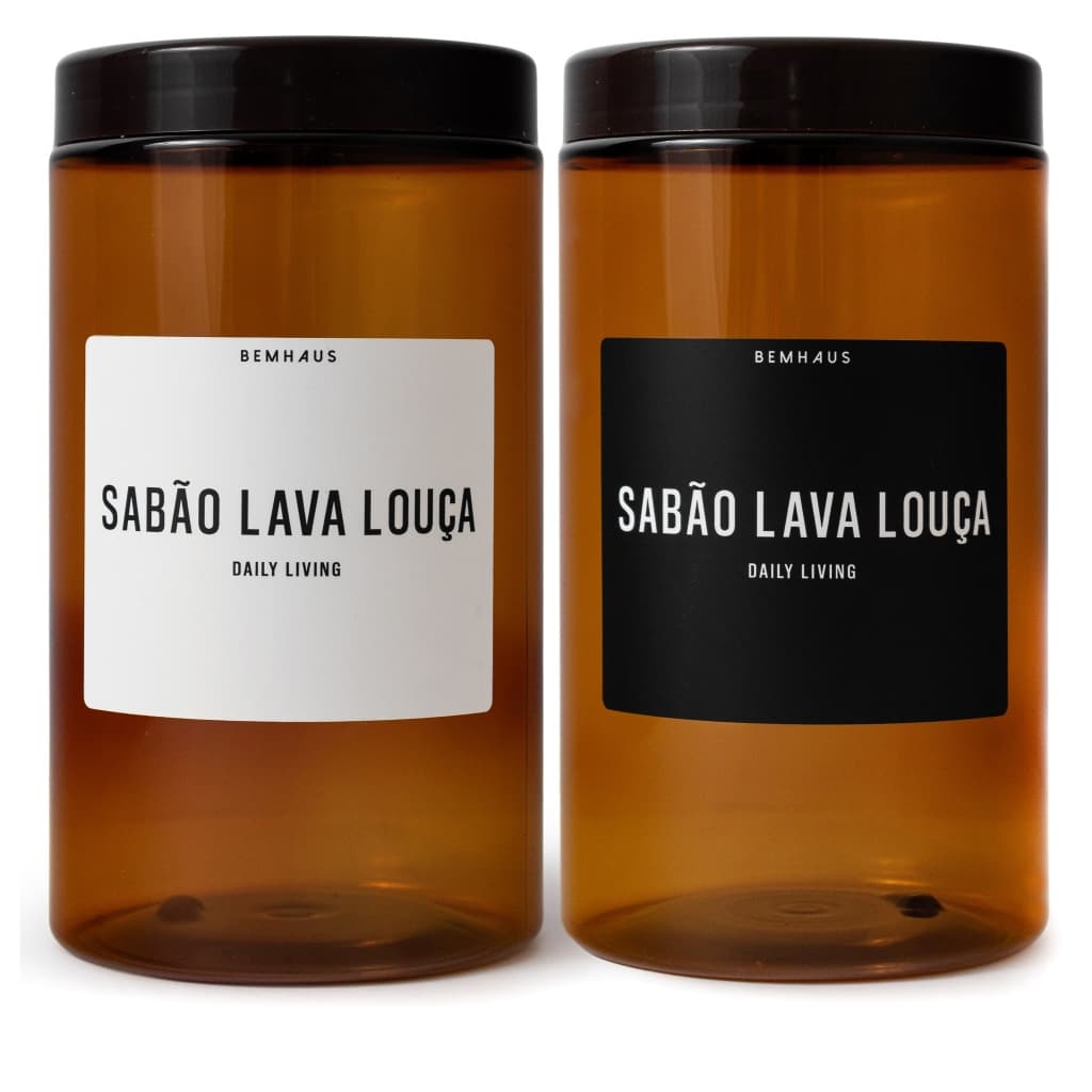 Pote para Sabão de Lava Louça - Porta Sabão de Lava Louça Minimalista Bemhaus