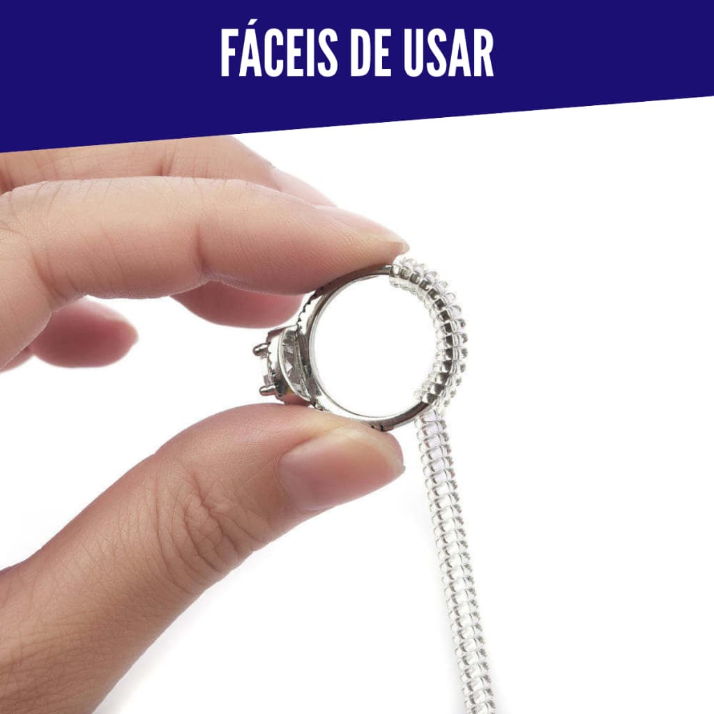 Ajustador Regulador Redutor Anel Aliança Discreto Silicone Transparente Largo Diminuidor Solto