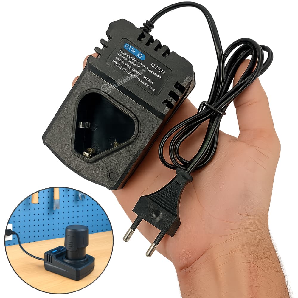 Carregador Profissional 12.6V 2A para Ferramentas Elétricas com LED Indicador – LE0179