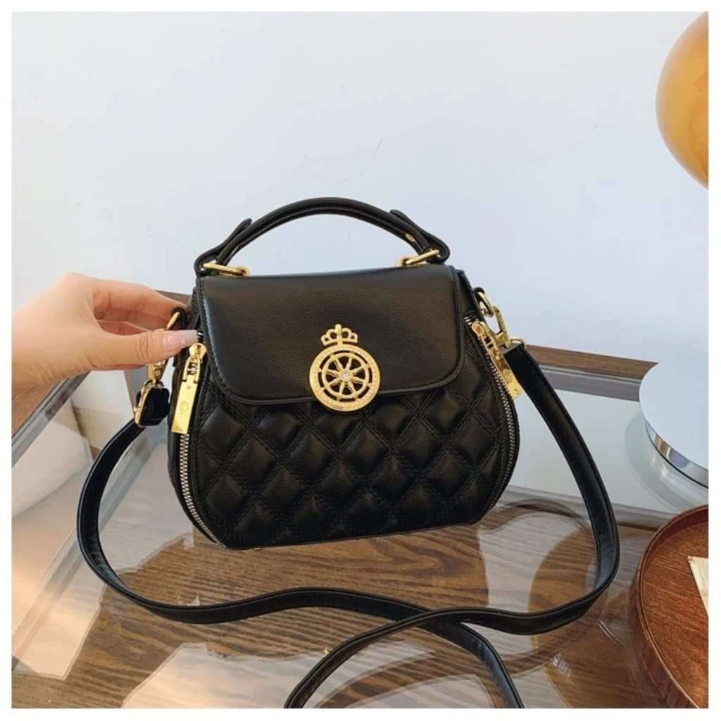 Bolsa Feminina Ombro E Transversal Couro Pu Chic Luxo