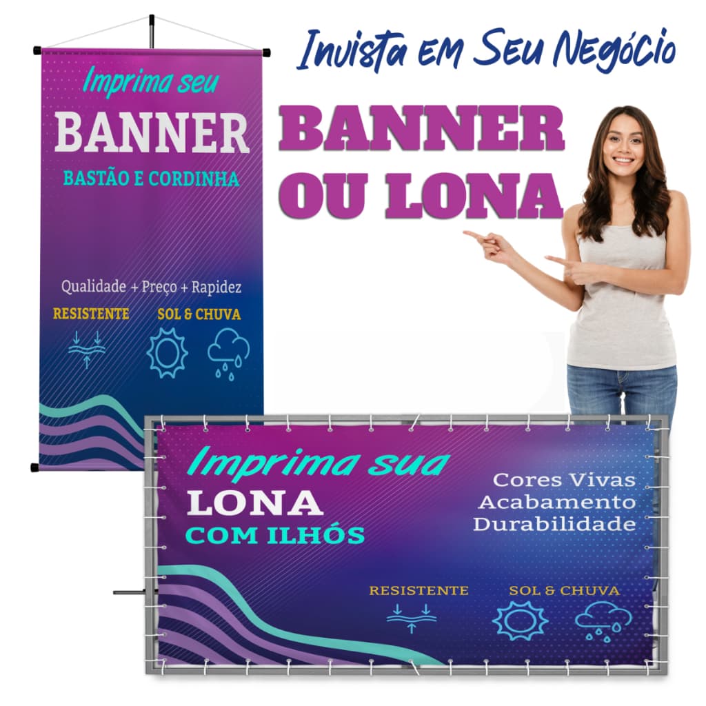 Banner Personalizado, Fachada de Loja, Letreiro Loja