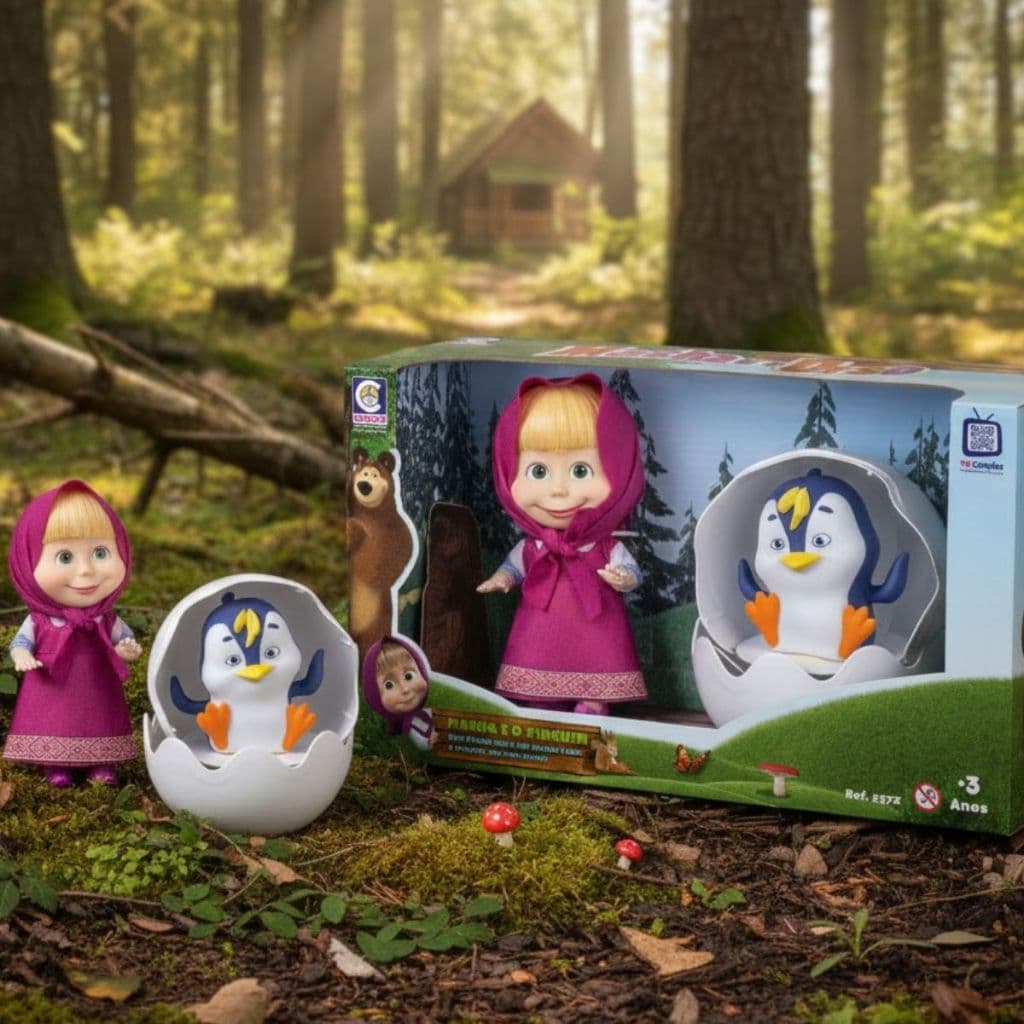 Boneca Masha e o Pinguim Cotiplás o presente infantil ideal para recriar as aventuras do desenho!