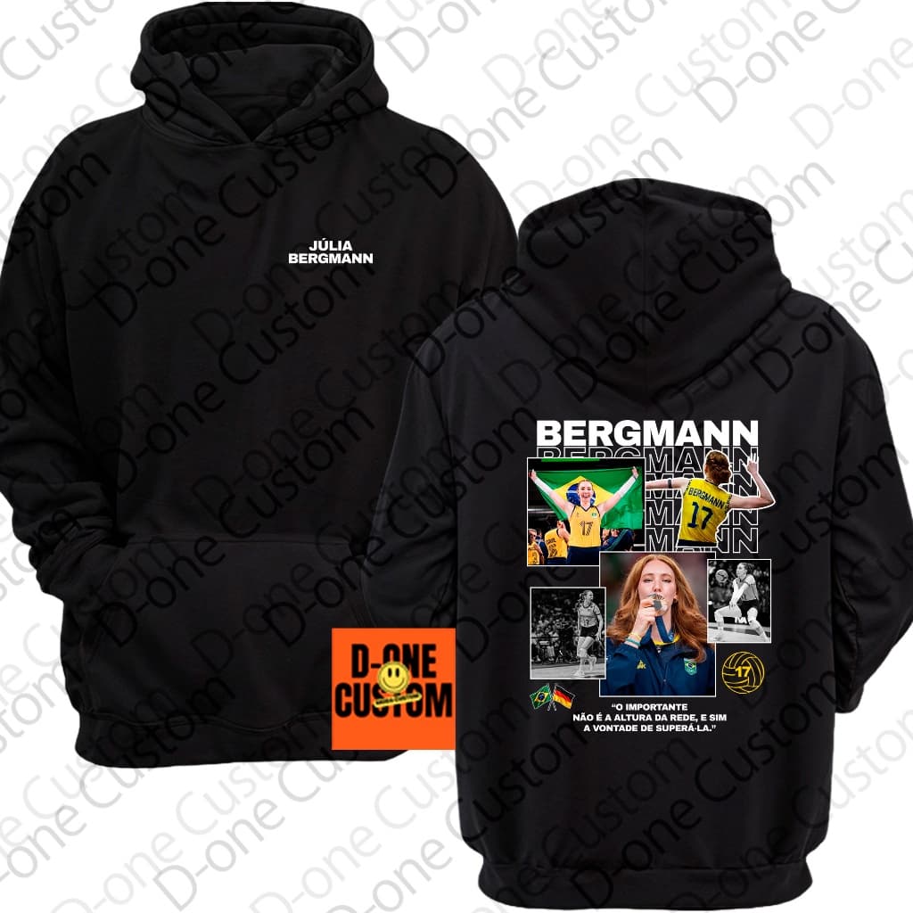 Blusa De Frio Moletom Julia Bergmann O Importante Não é a Altura Da Rede Esporte Voleibol Feminino