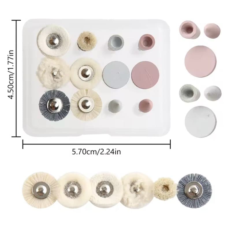 Kit acabamento e polimento em resina composta completo 12 peças - similar ultra gloss american burrs