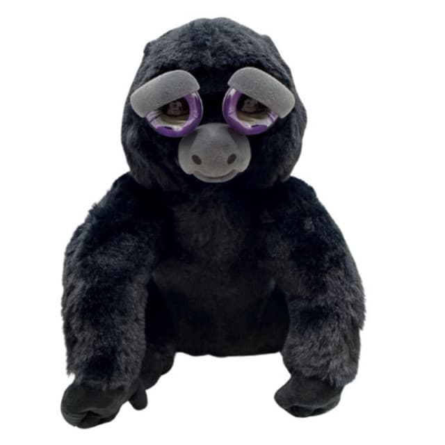 Pelúcia Tipo Feisty Gorila  25cm - Linda Fofa Raríssima Cinza-escuro