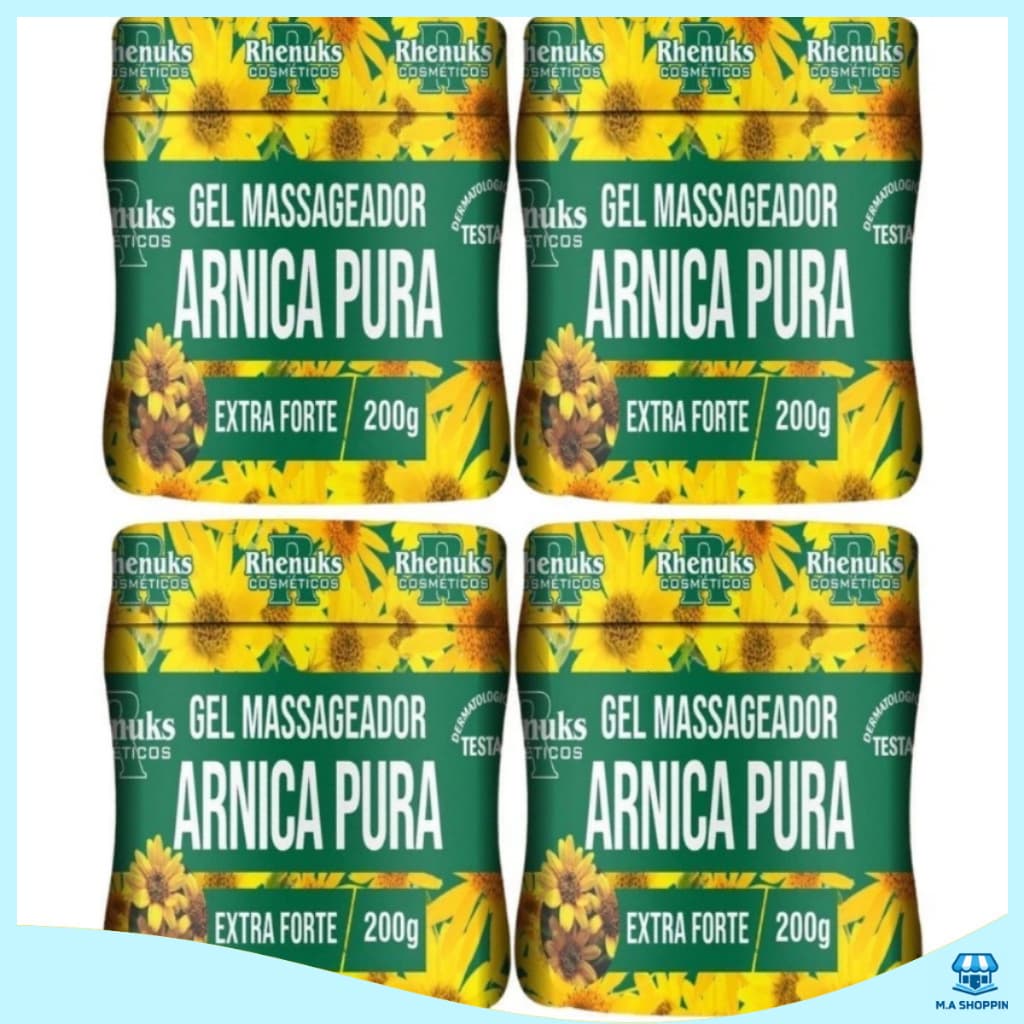Gel Massageador Arnica Pura Extra Forte 200g - Alivio Da Dor Rhenuks Envio Imediato
