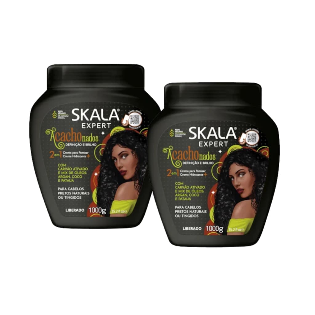 Kit 2 Cremes De Tratamento Acachonados 1kg Skala