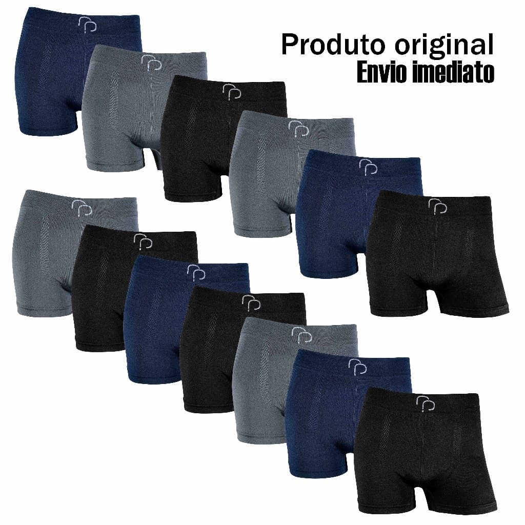 Kit 6 ou 13 cuecas boxer marca Rafa Parize Microfibra Originais
