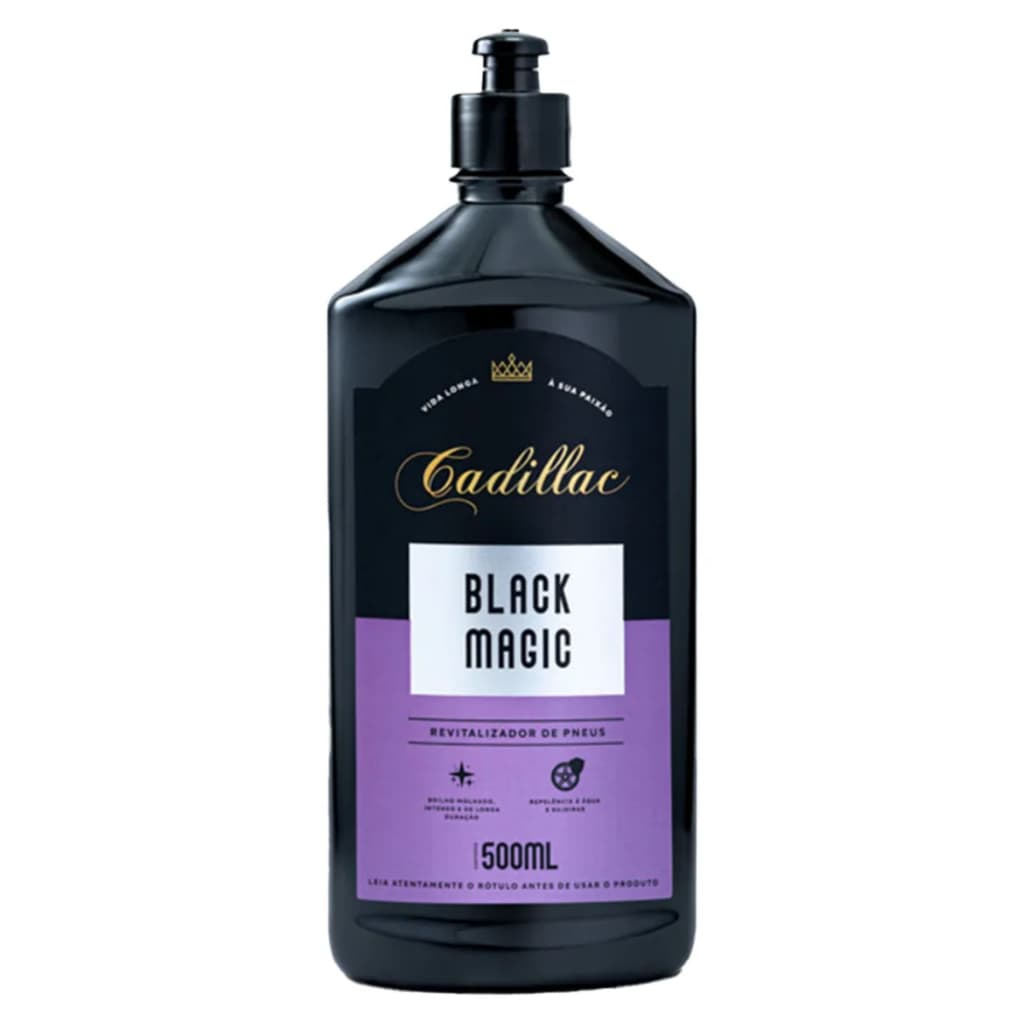 Pneu Pretinho Black Magic Cadillac 500ml – Brilho Intenso e Proteção Duradoura