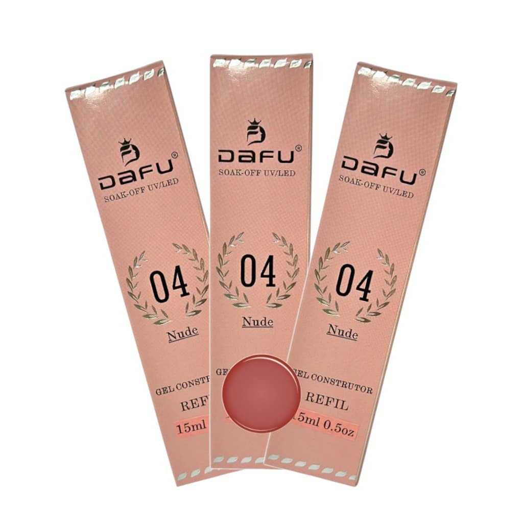 Kit Gel Unha Refil 3 unidades Light Dafu 15ml Construtor Light Alongamentos Gel