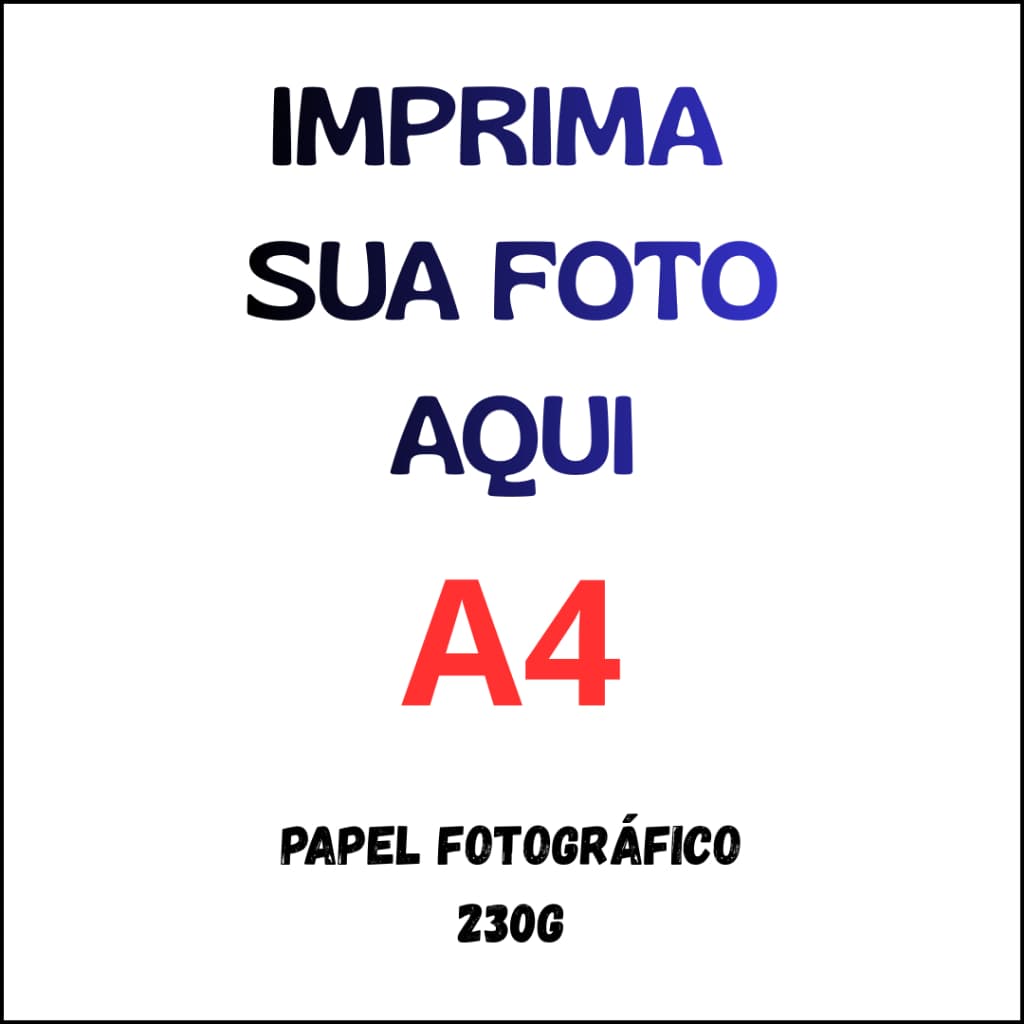 Imprima suas fotos aqui A4 – Papel Fotográfico Glossy Premium 230g Alta qualidade