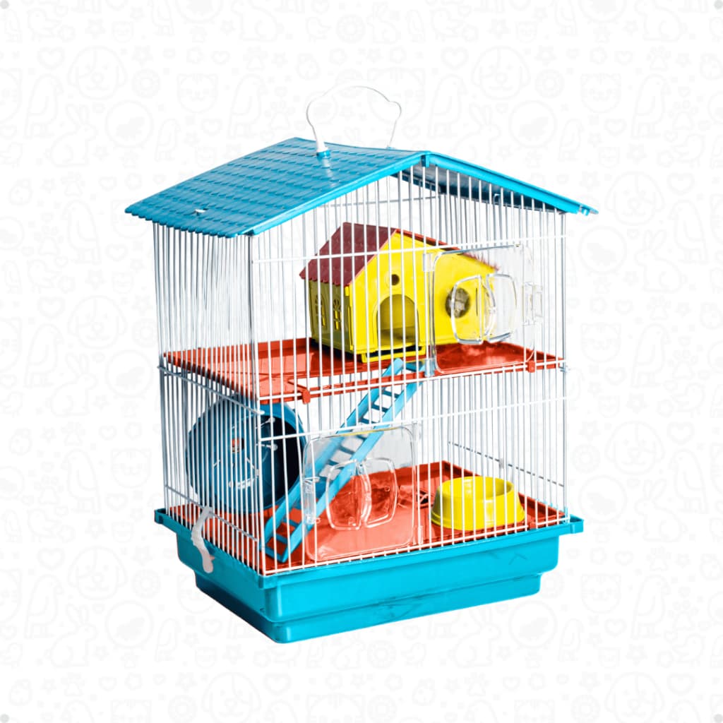 Gaiola Para Hamster 2 Andares Teto Plástico Conforto
