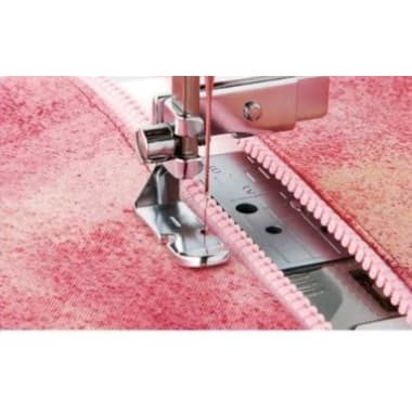 1 Calcador Largo Regulável Pregar Zíper e vivo Esquerdo e  Direto máquina doméstica