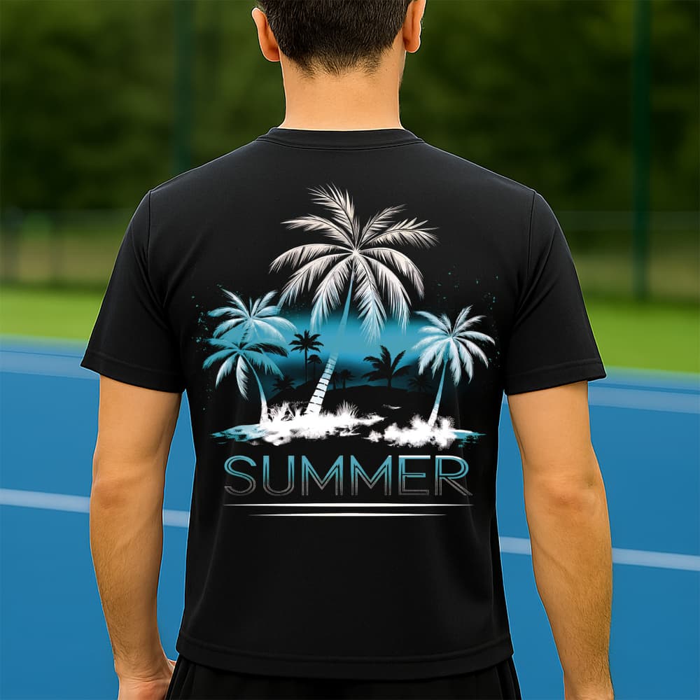Camiseta Dry Fit Masculina Estampada Summer P ao GG Leve Respirável Academia Treino