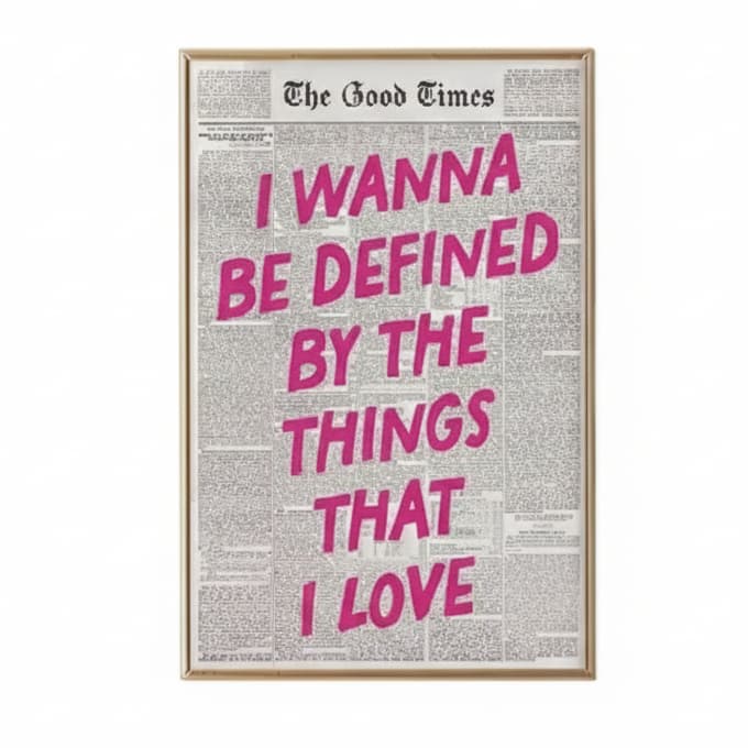 Quadros decorativos Preppy Pink Taylor Swift frase Art Citação Inspirada Cartaz Do Vintage (1 peça)