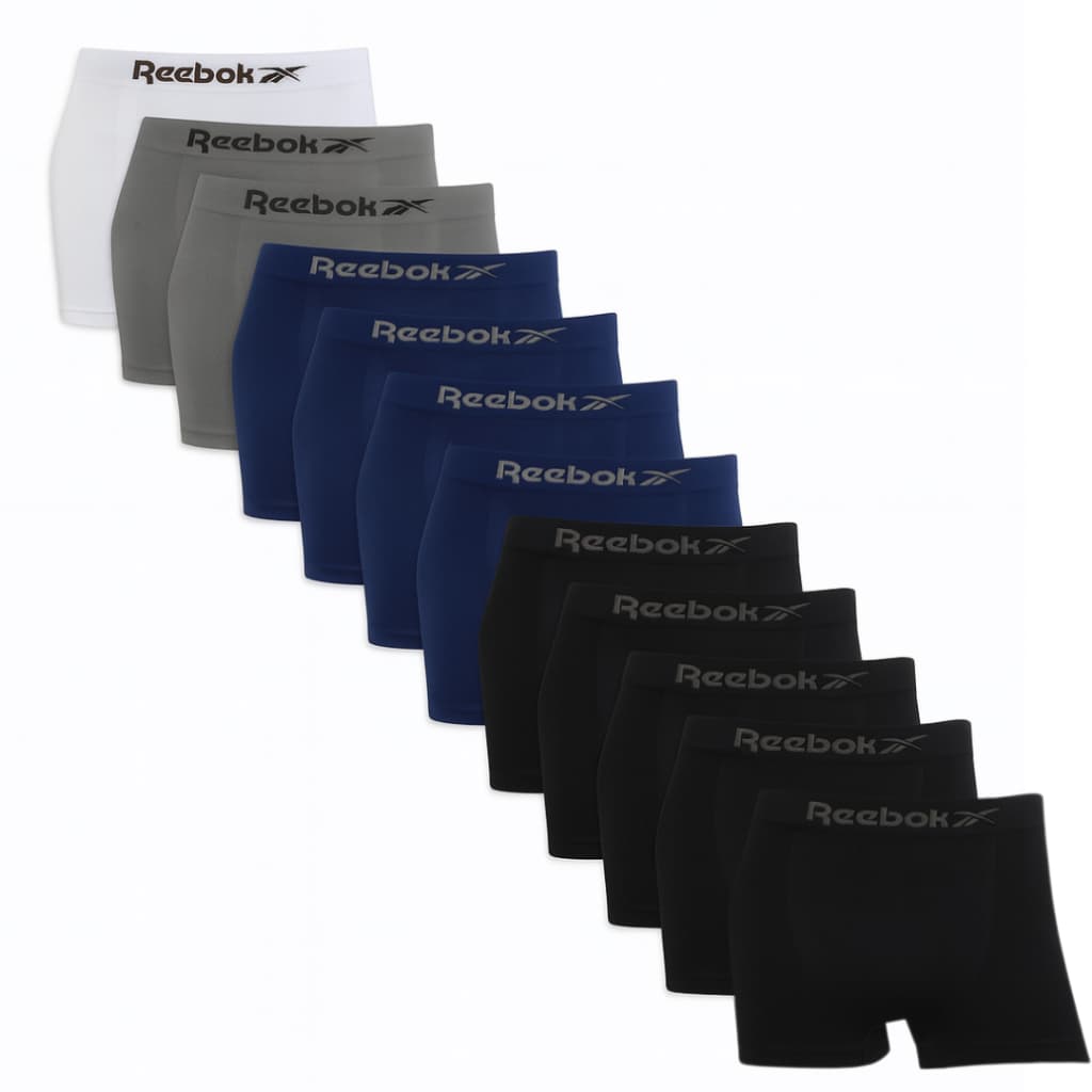 Kit Cuecas Reebok Boxer Microfibra Elastano Masculina Originais Sem Costura Versátil