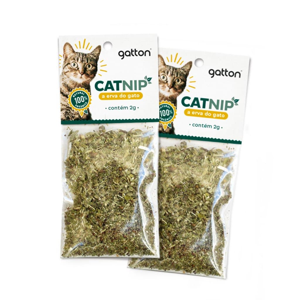 Catnip para Gatos Erva do Gato Kit com 2 Pacotes Gatton