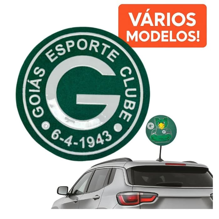 Ponteira Enfeite de Antena Goiás - Periquito - Esmeraldino - Verde - Carro e Moto