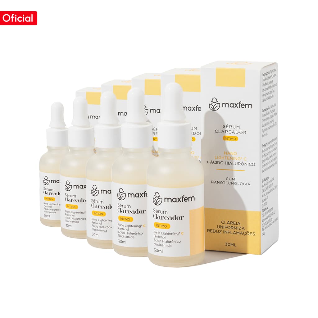 Kit com 5 Clareadores Maxfem – Tratamento Intensivo de Clareamento