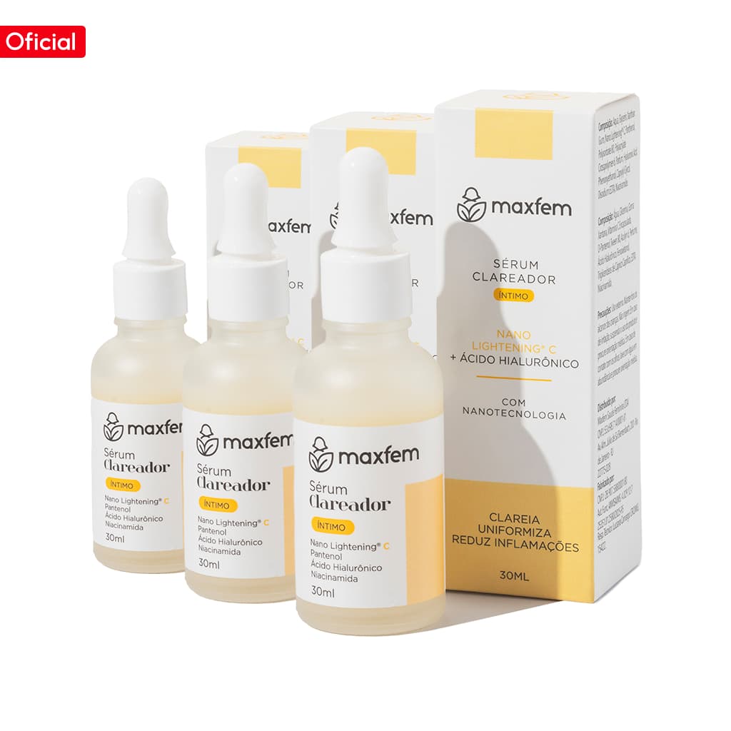 Kit Sérum Clareador Íntimo Maxfem 3 Unidades