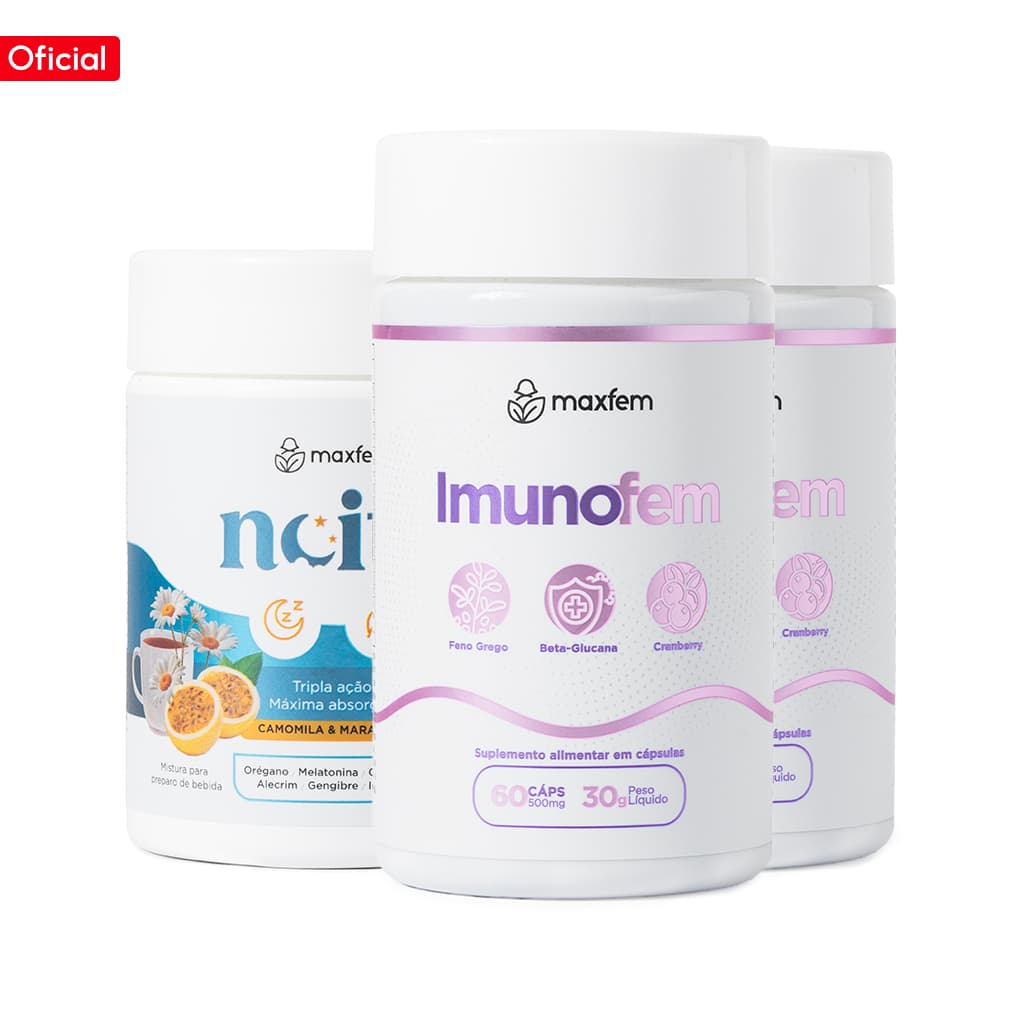 Kit 2 Imunofem Detox Íntimo Feminino + Noite Magnésio Maxfem