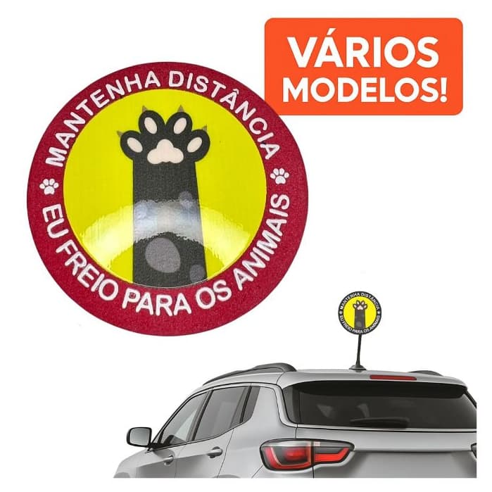 Ponteira Enfeite de Antena Eu Freio Para Animais - Animais - Pet - Dog - Carro e Moto