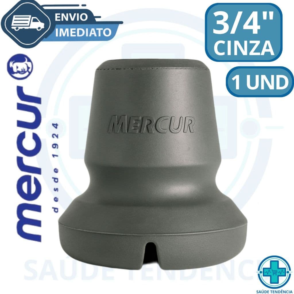 Ponteira 3/4 Articulada Para Bengala Cinza Mercur