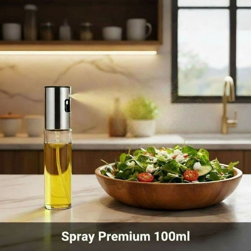 Spray Pulverizador Azeite Vinagre 100ml Vidro Cozinha Tempero Premium Sem Desperdício