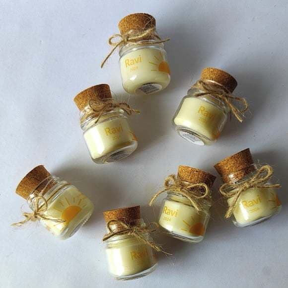 Mini Vela Aromática 40ml de Laranja para Presentes, Casamentos, Batizados, Aniversários...