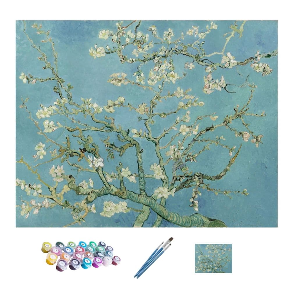 Kit de Pintura Numerada 40x50 cm – Amendoeira Van Gogh