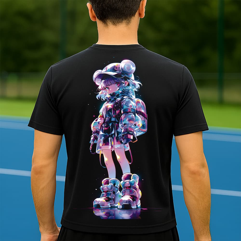 Camiseta Dry Fit Masculina Estampada Menina de Anime P ao GG Leve Respirável Academia Treino
