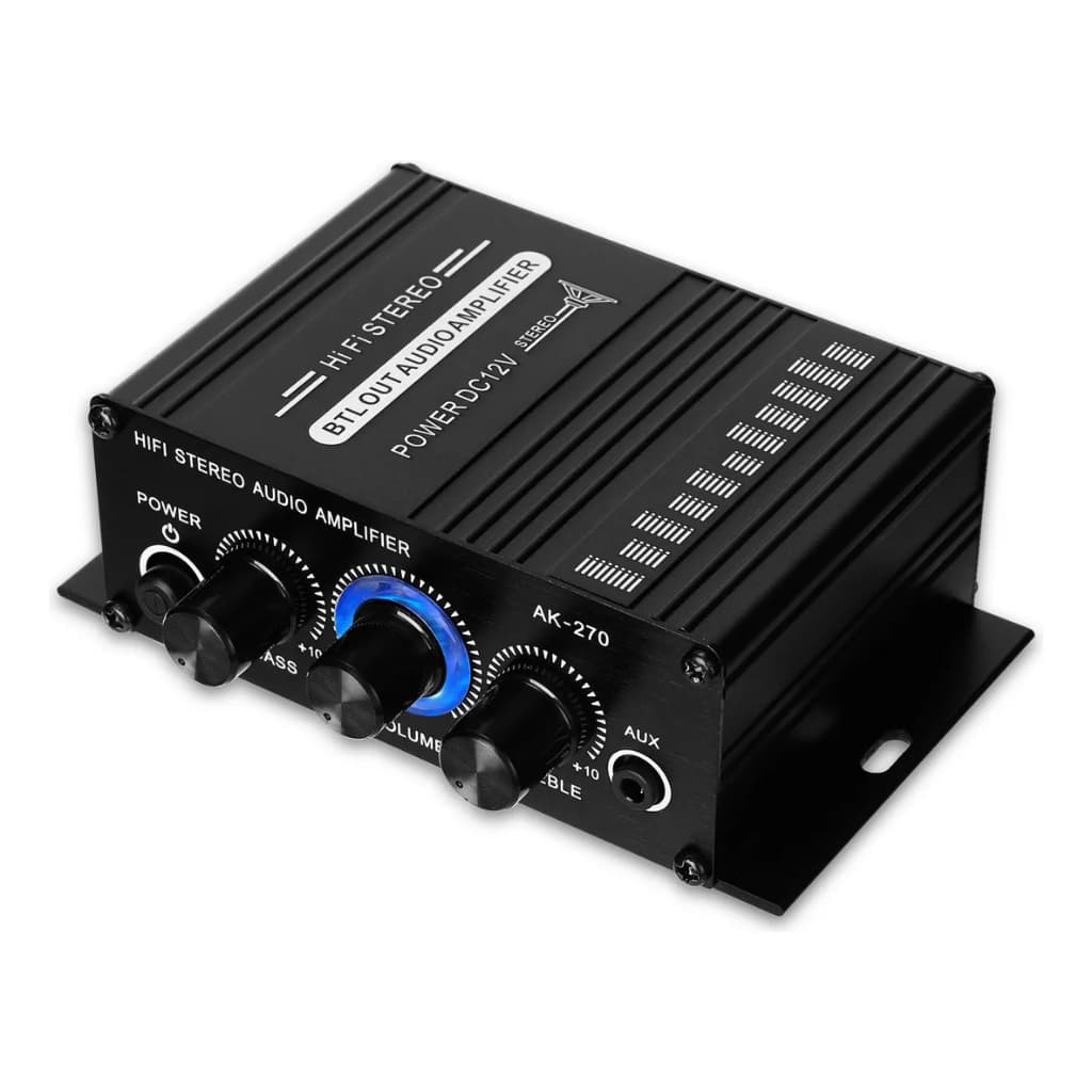 Ak270 Mini Amplificador De Áudio Digital De Potência Receptor AUX Receiver