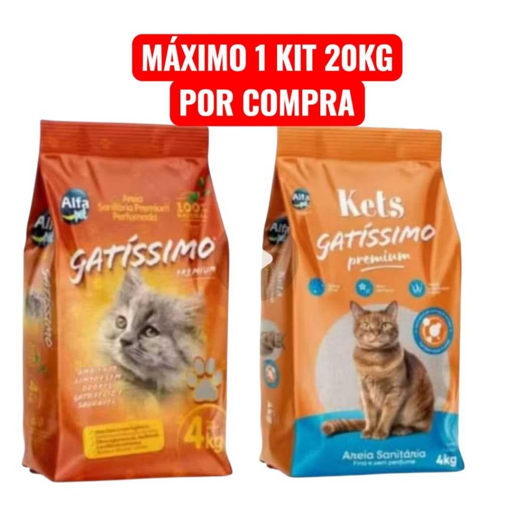 Areia para Gato Higiênica Grãos Finos Gatíssimo | Perfumada ou Sem Perfume | Alta Absorção