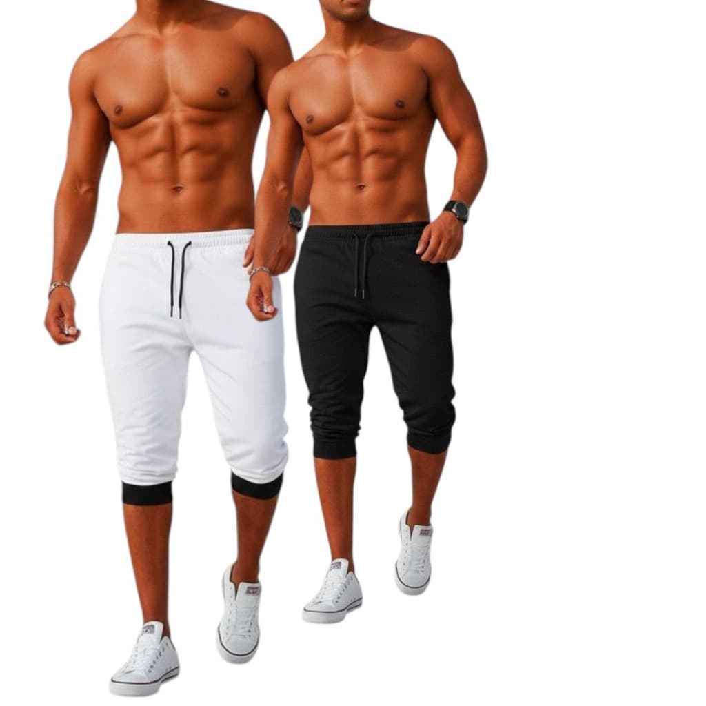 Kit 2 Bermuda SHORTS  De Moleton  Masculina Saruel Skinny Promoção LISA