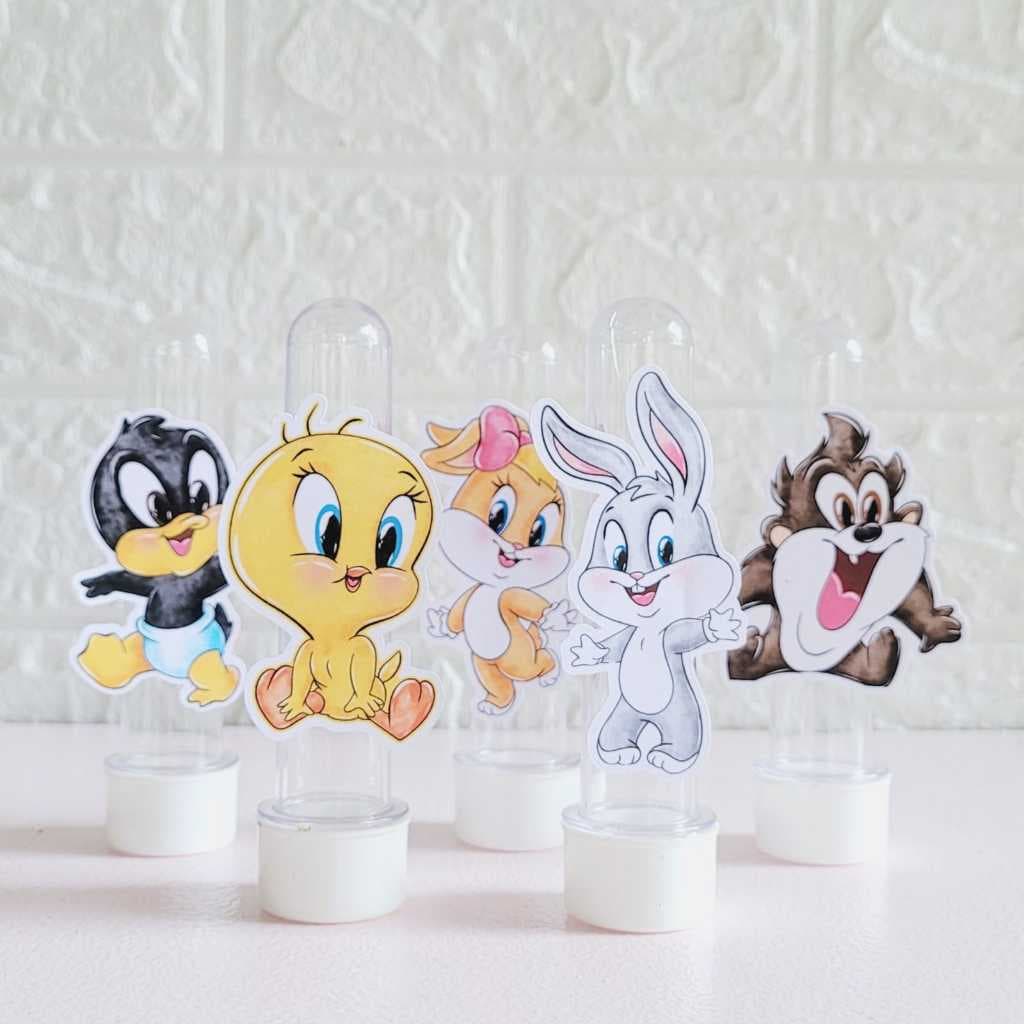 Aplique para Tubete Looney Tunes Lembrancinha Festa Infantil Personalizados.