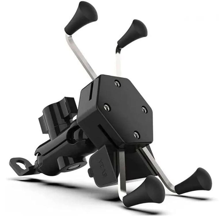 Suporte Universal Moto H'Maston CJ 110 | Fixação Ajustável para Celular GPS Antivibração Recarregavel USB