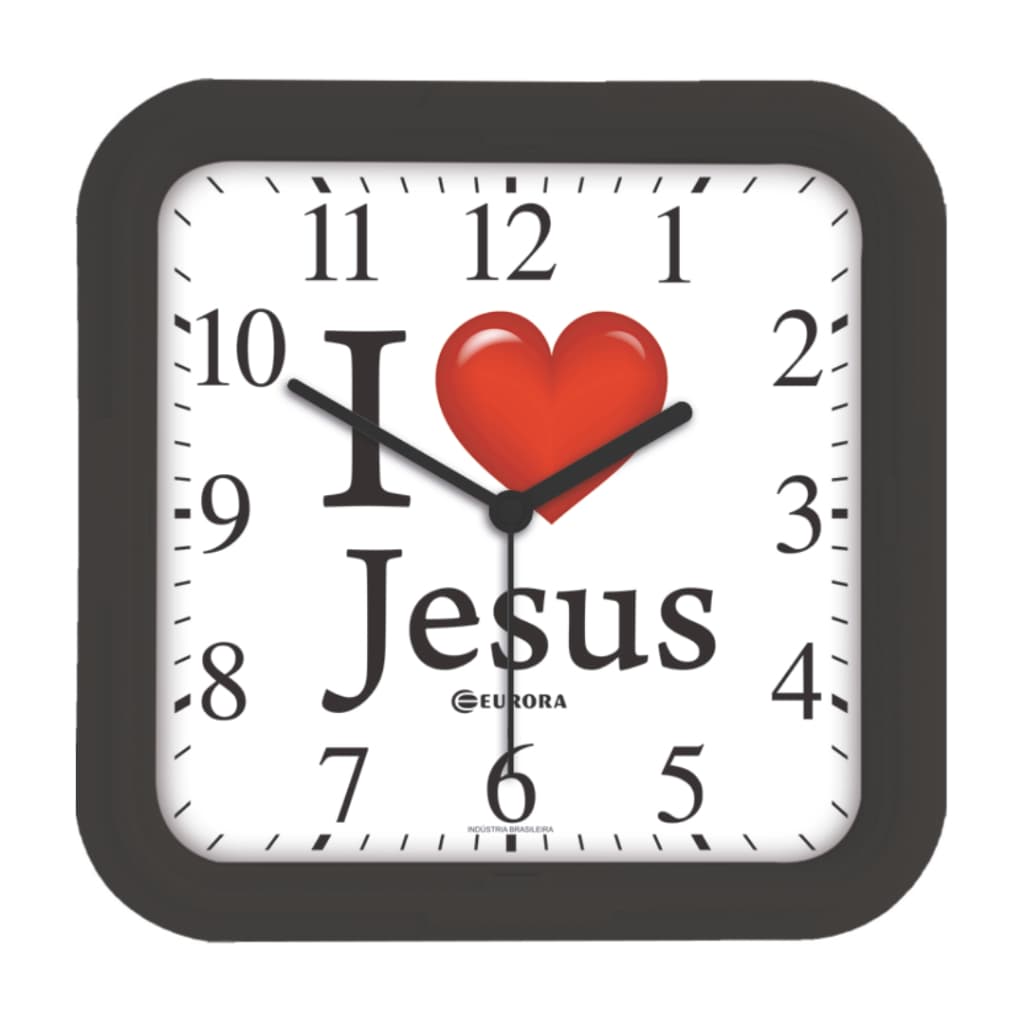 Relógio de Parede Eu Amo Jesus original Eurora - 6592