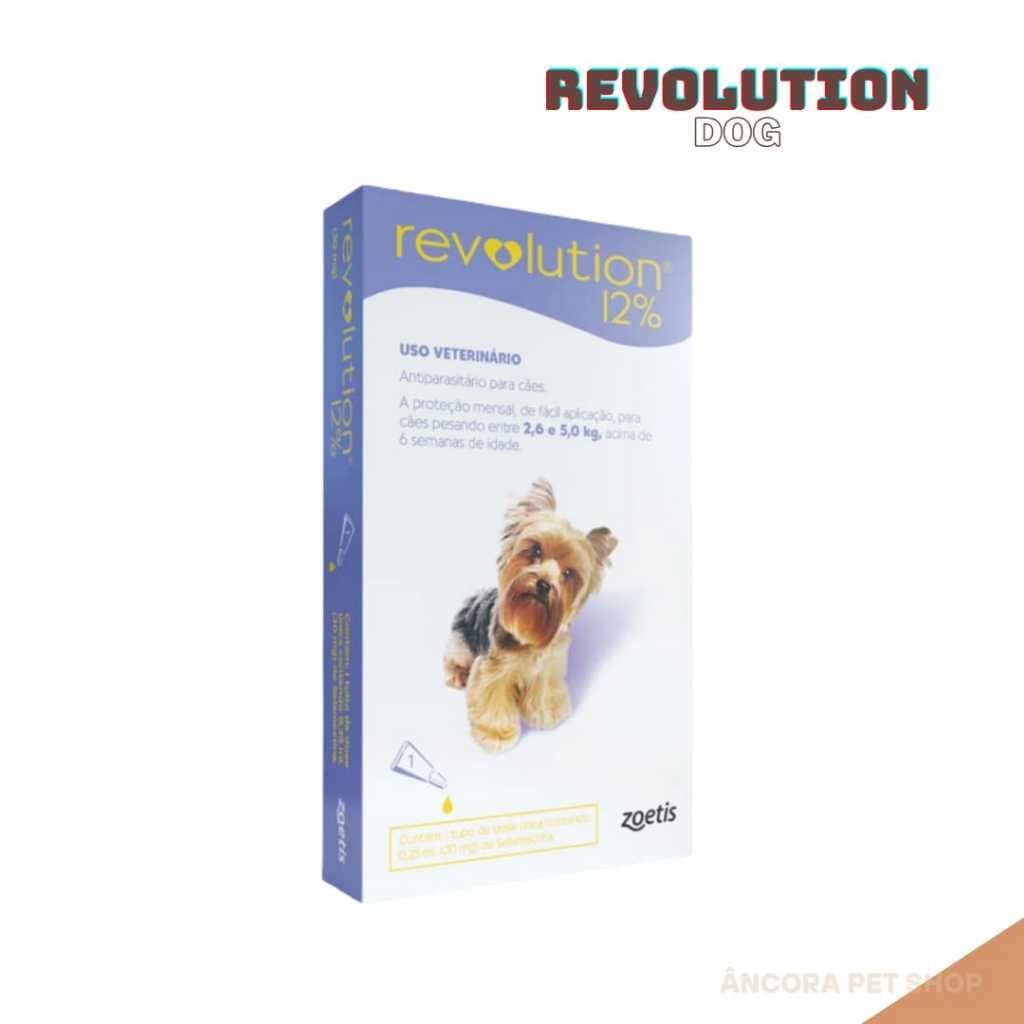 Antipulgas Revolution 6% Cão 2,6 - 5kg - 1 Pepita
