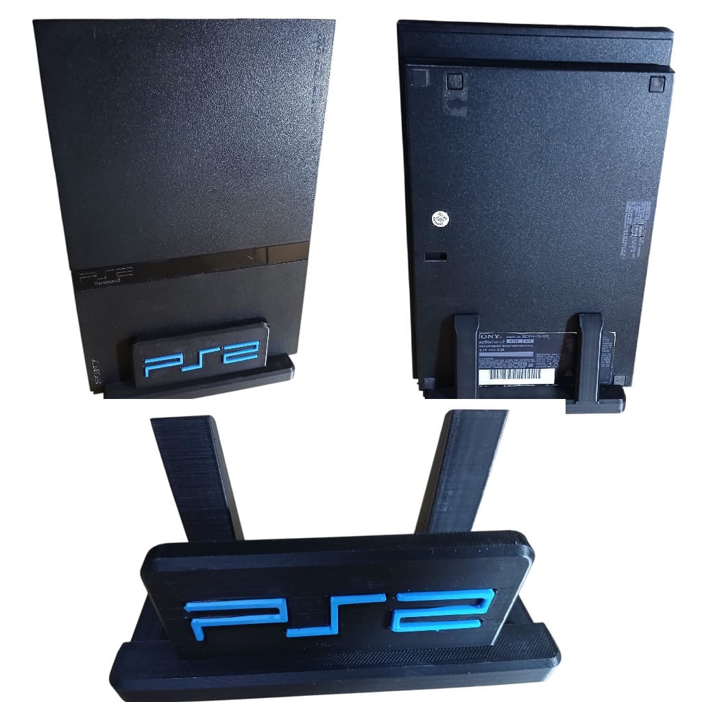 Suporte Base Stand Vertical Para Ps2 Slim Pronta Entrega Azul