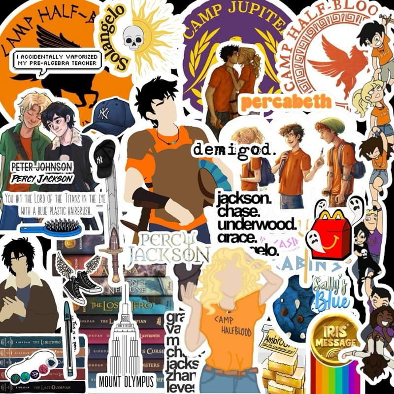 30 Adesivos Percy Jackson | Para Kindle, Celular e Caderno | Vinil à Prova d’Água, Alta Qualidade