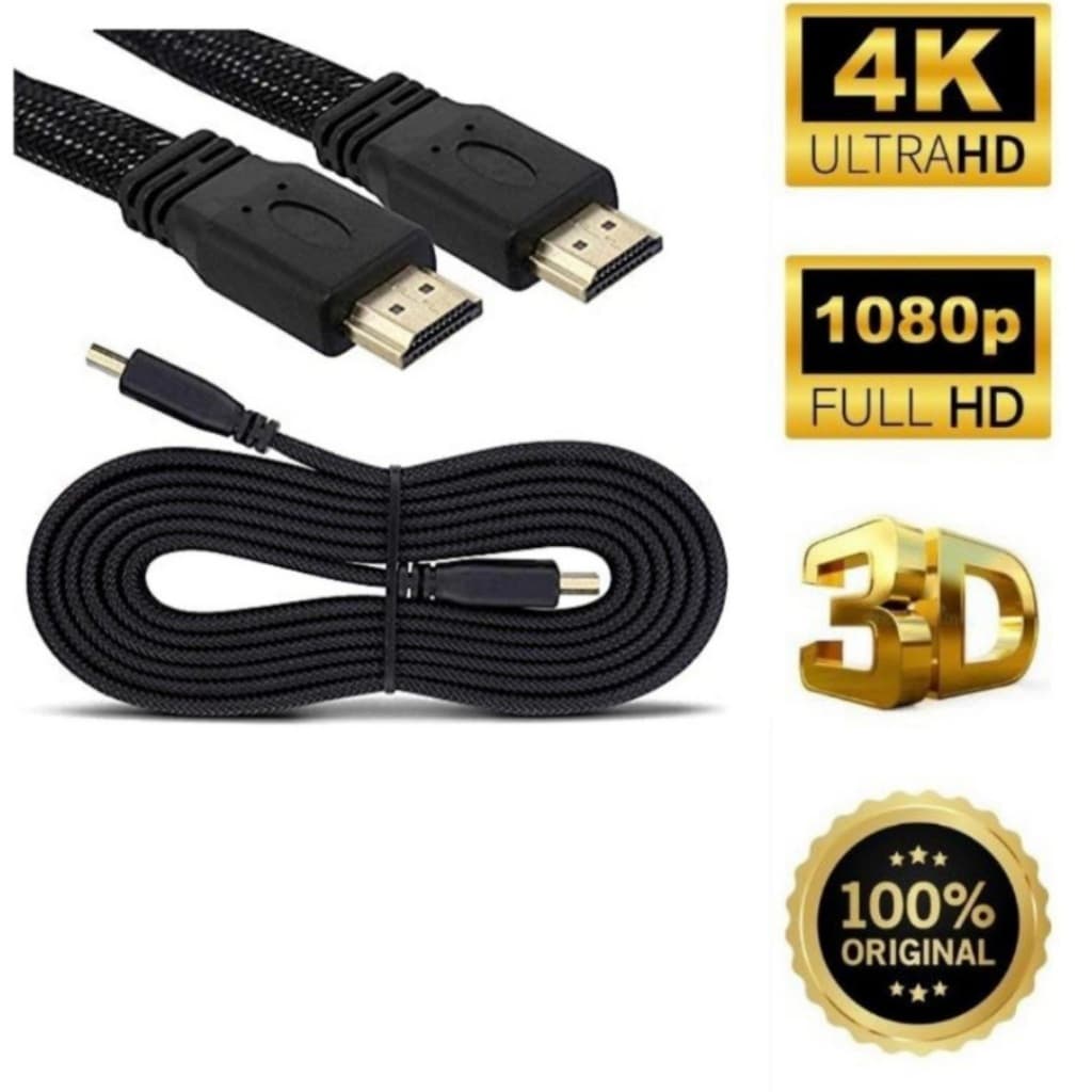 Cabo HDMI Reforçado 4K Ultra HD 2m 3m 5m Alta Velocidade Compatível PS5 Xbox Series
