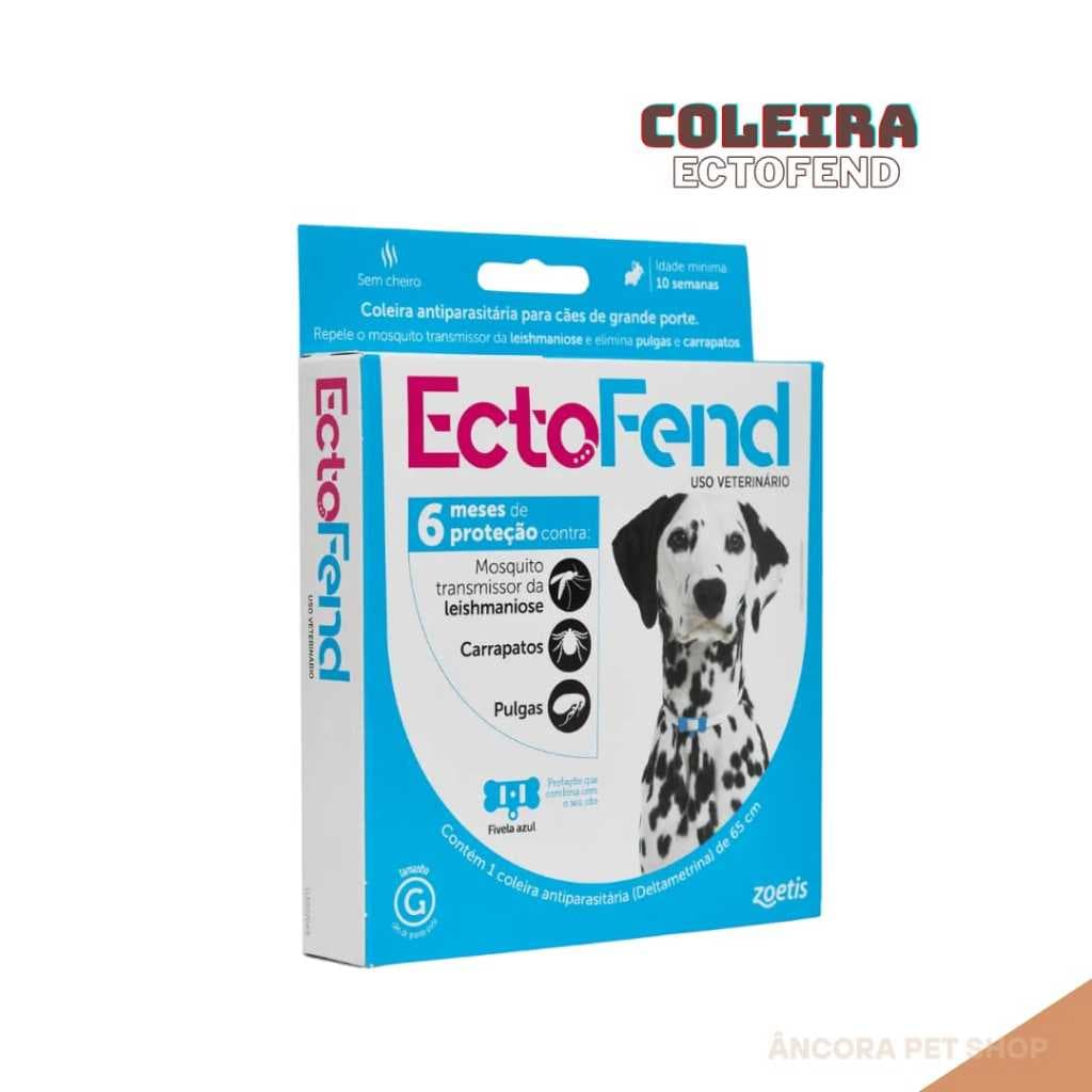 Coleira Ectofend Anti pulgas Carrapatos Cão Macho - Grande 48cm