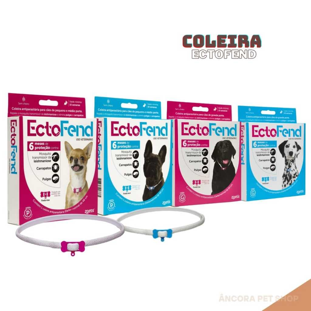 Coleira Ectofend Anti pulgas Carrapatos 48cm
