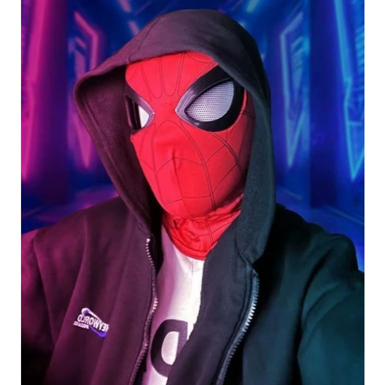Máscara do Homem aranha spiderman mexe o olho para carnaval halloween