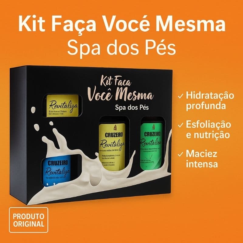 Kit Spa dos Pés Cruzeiro – Faça Você Mesma | Revitalização Plástica dos Pés | Hidratação, Esfoliação e Maciez