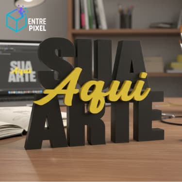 Placa Decorativa de mesa em 3d Personalizada