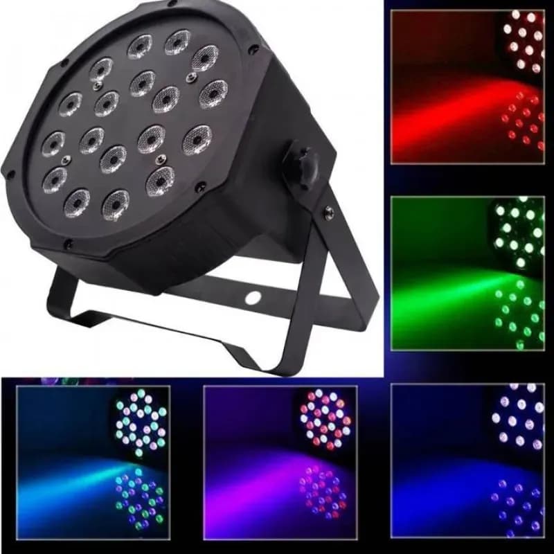 Canhão De Luz 18 Leds Coloridos Refletor Para Festa 127/220v