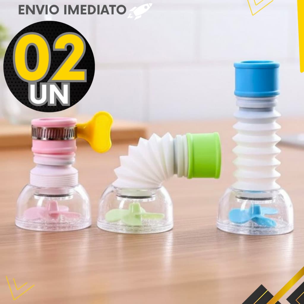 1 ou 2 Un - Bico Extensor De Torneira Color Rotação 360 Graus Retrátil Lavatorio Chuveirinho