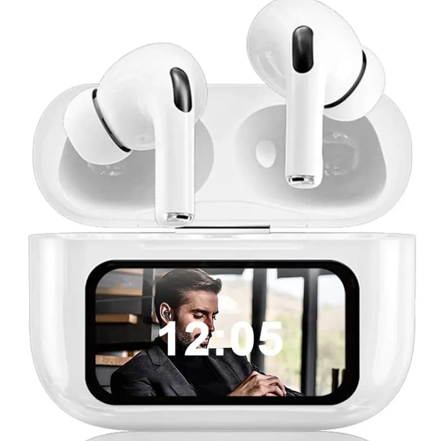 Fone de Ouvido Bluetooth A9 Pro com Tela LCD e Display Digital, Sem Fio, Som Potente, Headphone