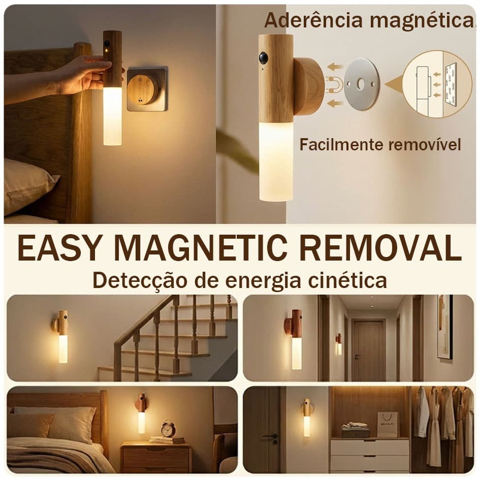 Luminá¡ria led parede com sensor de presenga criado mudo  inteligente com sensor de movimento